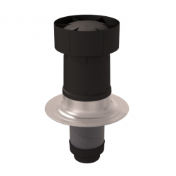Teminal isolé DN160 avec solin toit plat