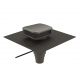Chapeau toiture univ 2 Tuile ø100 à 160mm Anthra 500x600 pente 16-55°