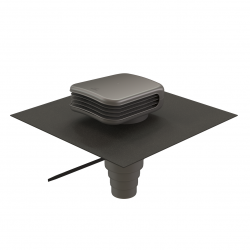 Chapeau toiture univ 2 Tuile ø100 à 160mm Anthra 500x600 pente 16-55°