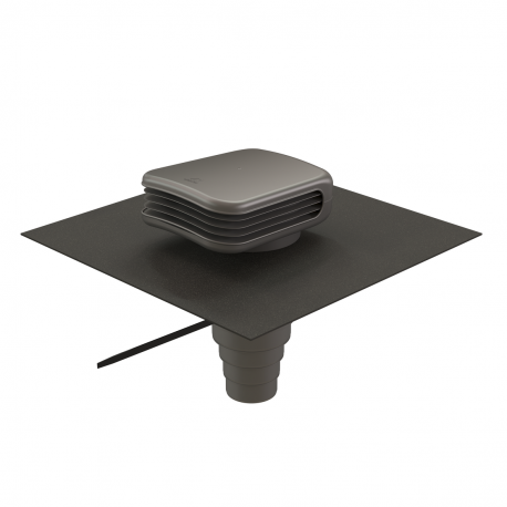 Chapeau toiture univ 2 Tuile ø100 à 160mm Anthra 500x600 pente 16-55°
