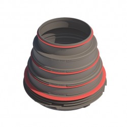 Adaptateur à joints pour caisson multi-config. DN125-D200 