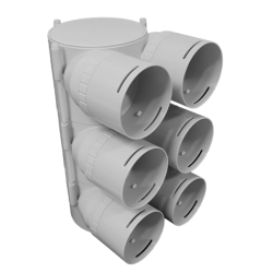 Caisson de distribution d'air Easy Renov Basic AE34C ø125-4xø75