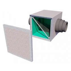 Caisson préfiltre 400x400x440 D160 (sans filtre)