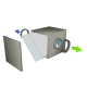 Caisson préfiltre 400x400x440 D180 (sans filtre)