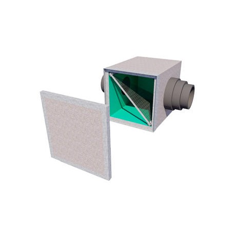 Caisson préfiltre 400x400x440 D180 (sans filtre)