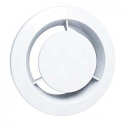 Bouche extraction plastique BC 80 avec joint, montage plafond/mural