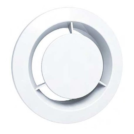 Bouche extraction plastique BC 80 avec joint, montage plafond/mural